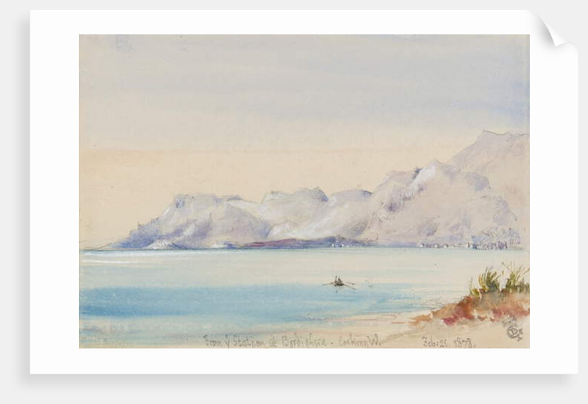 From ye station at Bordighera, looking West, 25th February 1878 by George Douglas Tinling