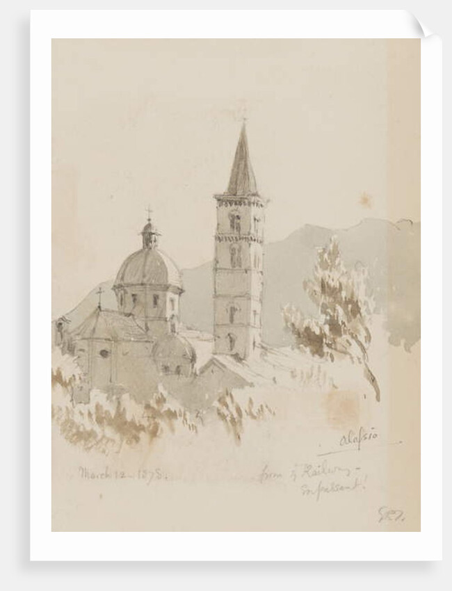 Alassio, from ye Railway, En Passant!, 12th March 1878 by George Douglas Tinling