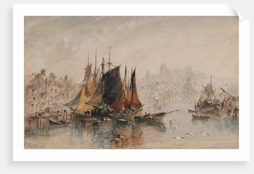 Whitby Harbour by George Weatherill