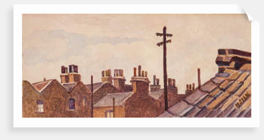Roof-tops from Rounton Road, c.1930 by Henry Silk