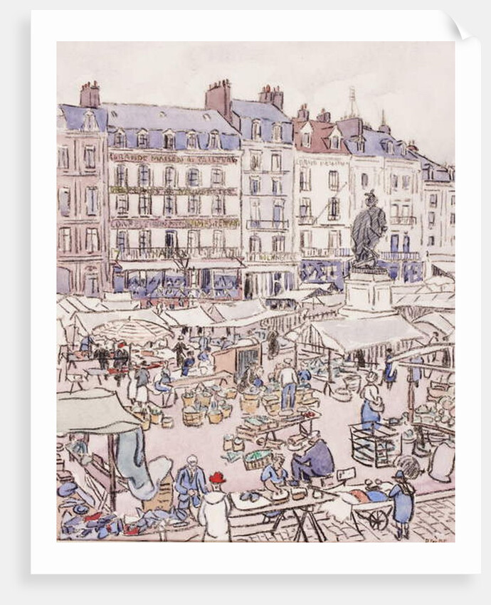 Place Nationale, Dieppe, c.1910 by Douglas Fox Pitt
