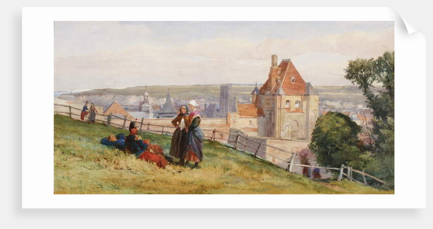 View over Dieppe from the cliffs above the Chateau, c.1865 by John Absolon
