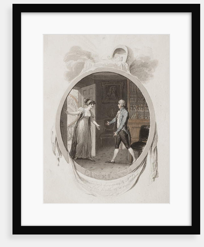 Miss Darnford bringing to Mr B the news of the birth of a son, Lett. 18 by Richard Corbould