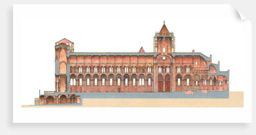 Santiago de Compostela, Romanesque Cathedral. Lenghtwise cut by Fernando Aznar Cenamor