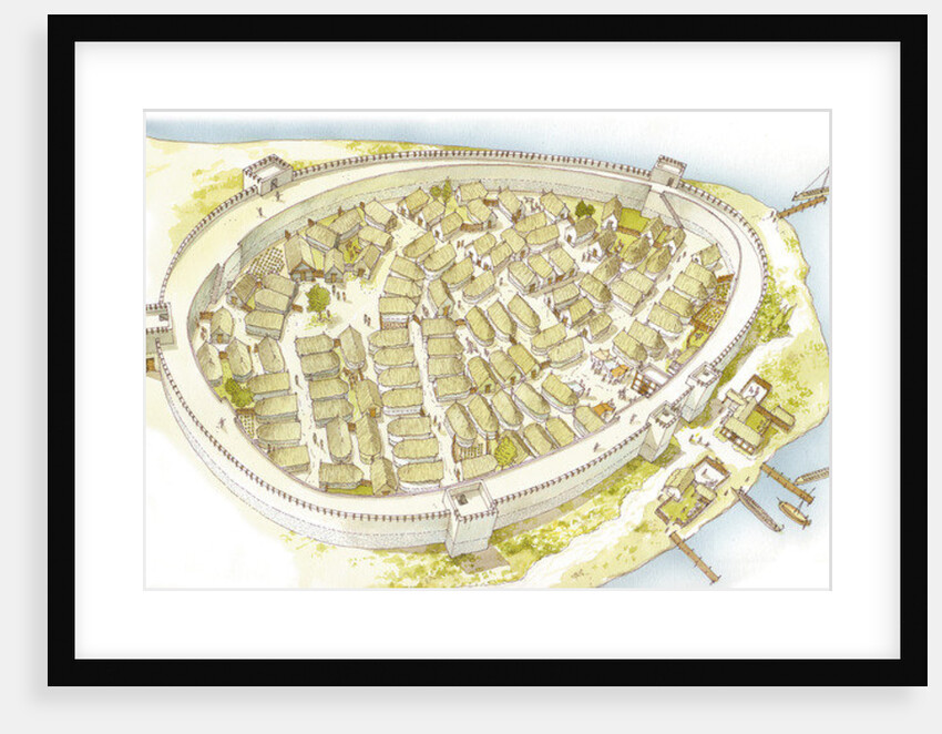 Greece. Polis 8th century. Reconstruction by Fernando Aznar Cenamor