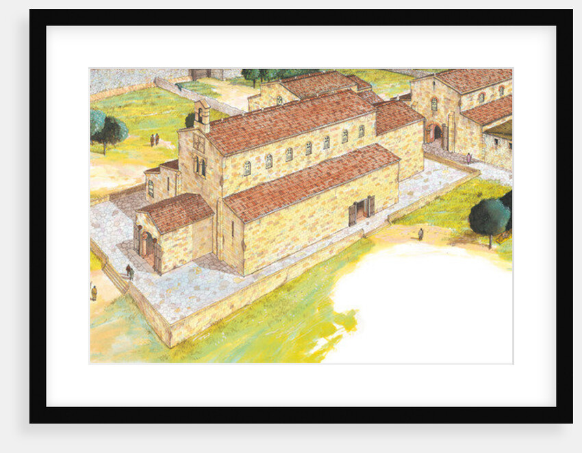 Santiago de Compostela, 9th century Shrine. Reconstruction. Spain by Fernando Aznar Cenamor