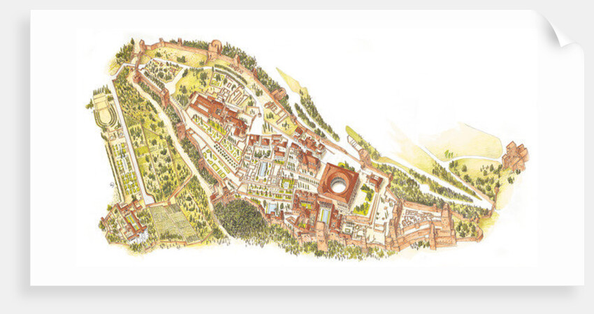 Alhambra, Granada, Spain. Aerial view by Fernando Aznar Cenamor