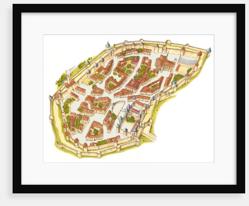 Carcassonne, France. Aerial view, 2014 by Fernando Aznar Cenamor
