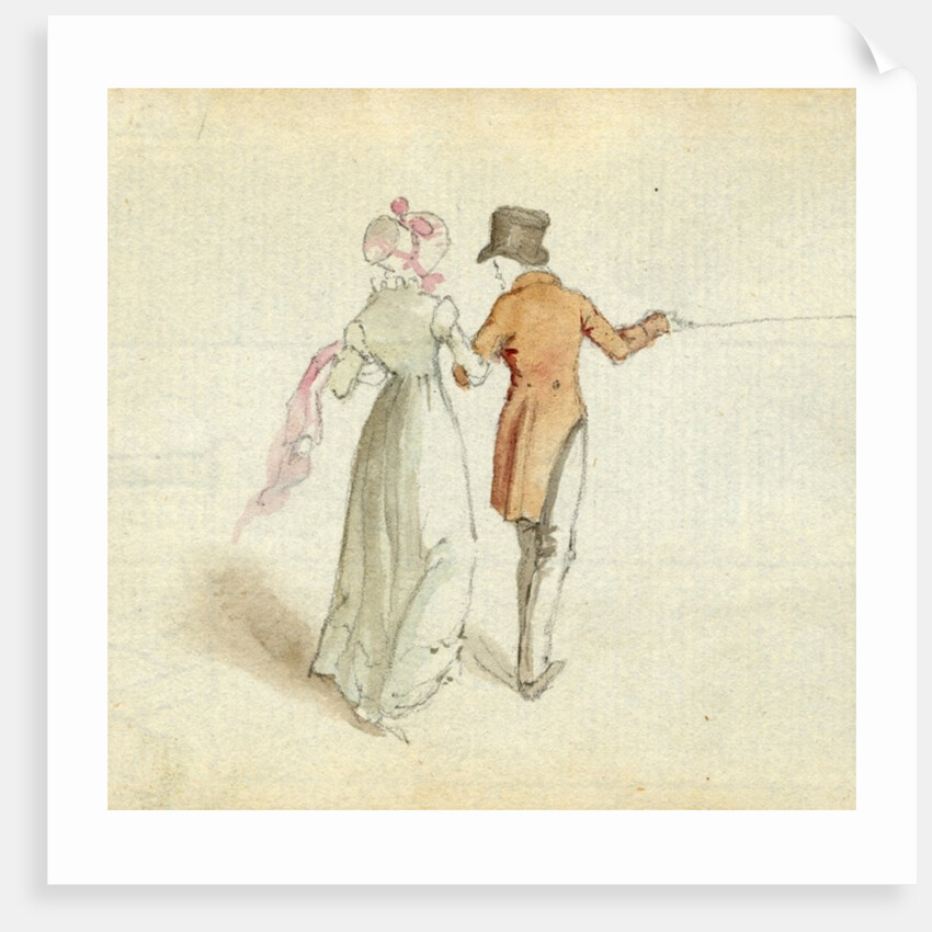 A couple strolling, c.1825 by English School