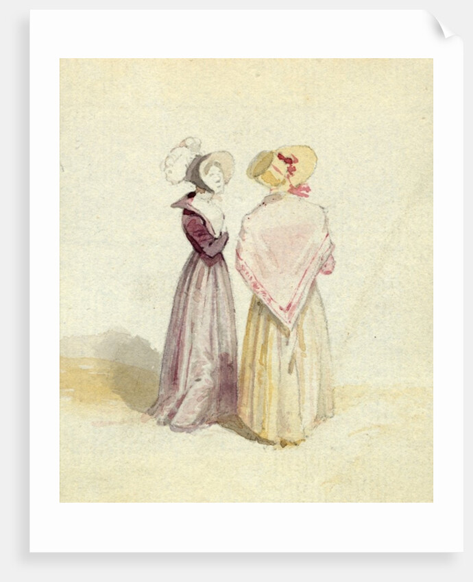 Two women in bonnets, c.1825 by English School