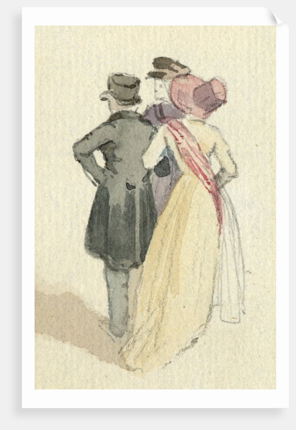 THree figures, c.1825 by English School