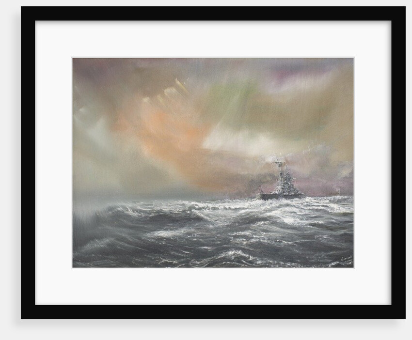 Bismarck signals Prinz Eugen 0959hrs 24/051941, 2007 by Vincent Alexander Booth