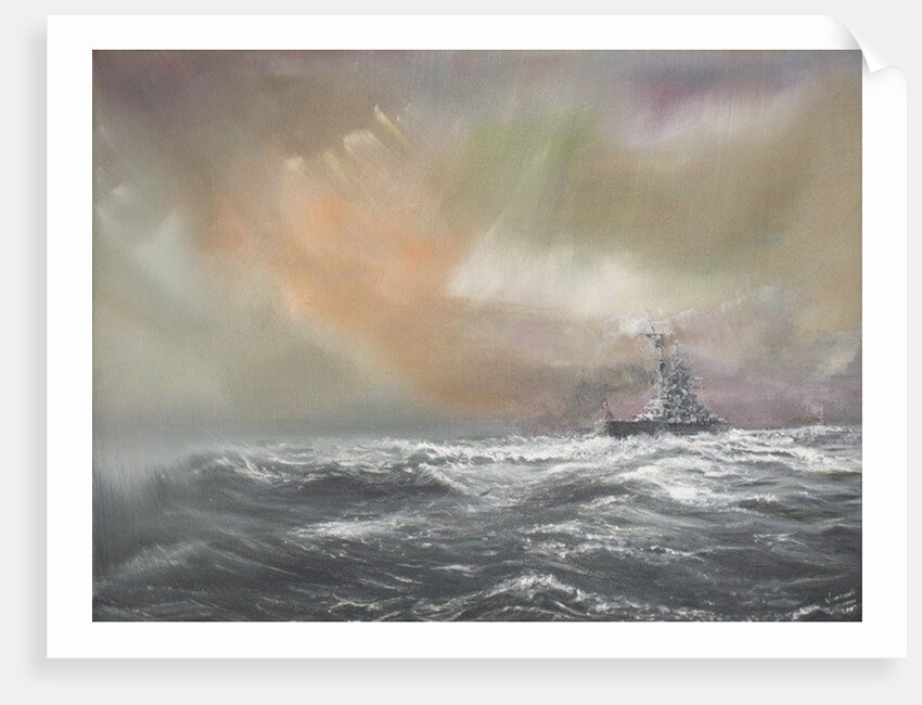 Bismarck signals Prinz Eugen 0959hrs 24/051941, 2007 by Vincent Alexander Booth