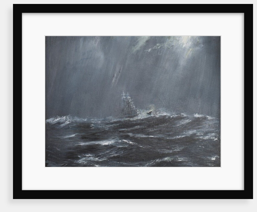 Gneisenau in a Storm North Sea 1940, 2006 by Vincent Alexander Booth