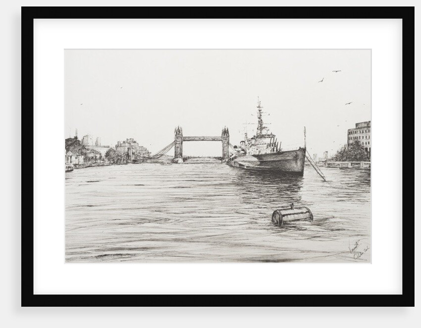 HMS Belfast on the river Thames London, 2006 by Vincent Alexander Booth