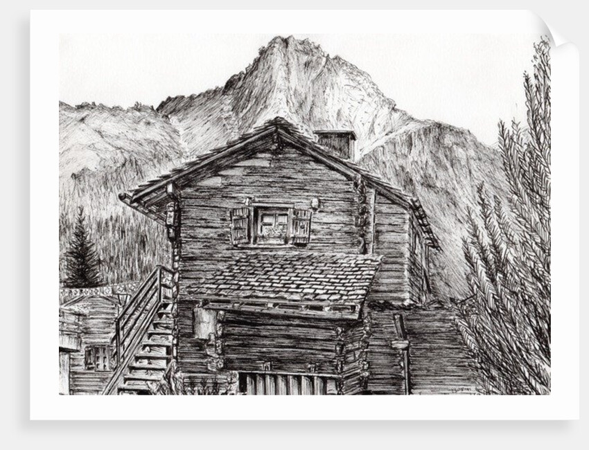 View from B&B Zinal, Switzerland by Vincent Alexander Booth