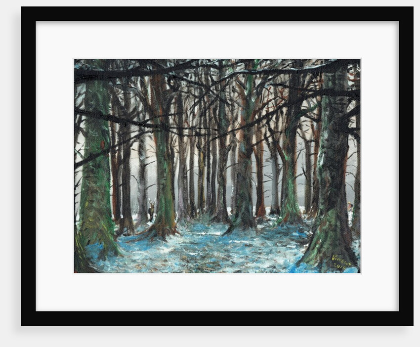 Stag and Runner Lyme Park, 2016 by Vincent Alexander Booth
