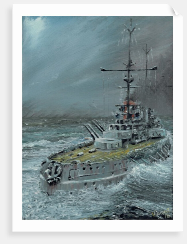 SMS Friedrich der Grosse at Jutland 1916, 2016 by Vincent Alexander Booth