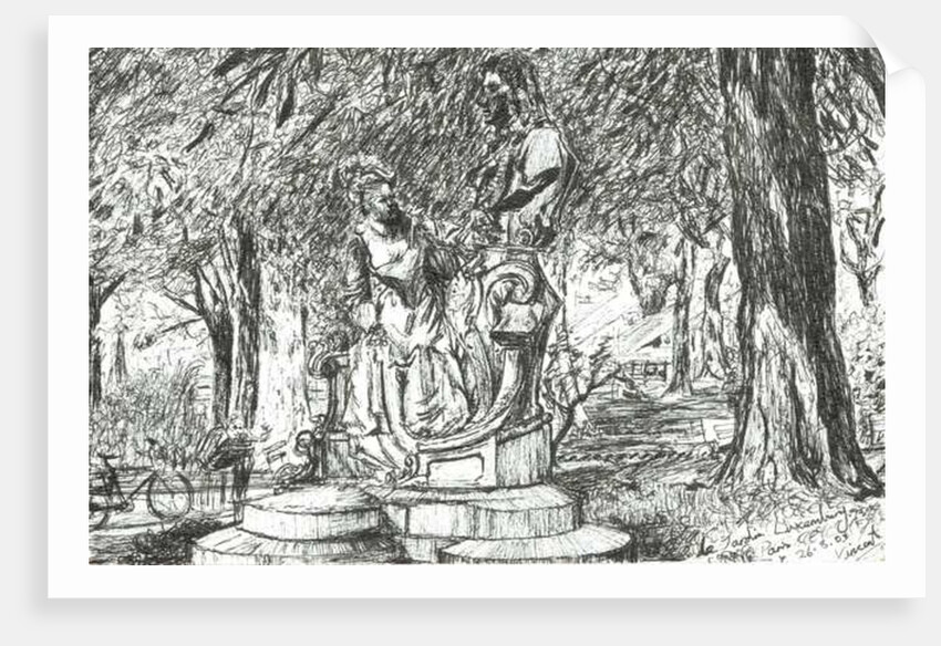 Statue in Jardin Luxemburg Paris, 2003 by Vincent Alexander Booth