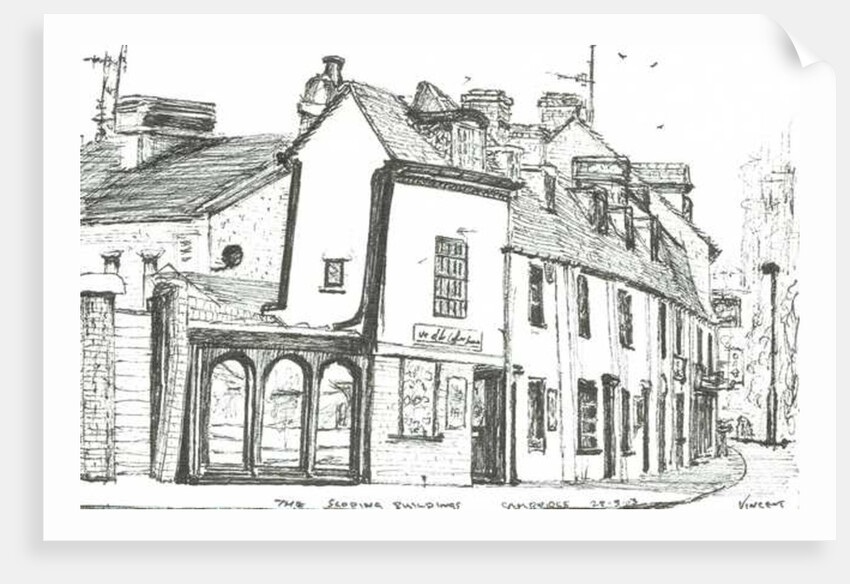 Tilting buildings Cambridge, 2003 by Vincent Alexander Booth