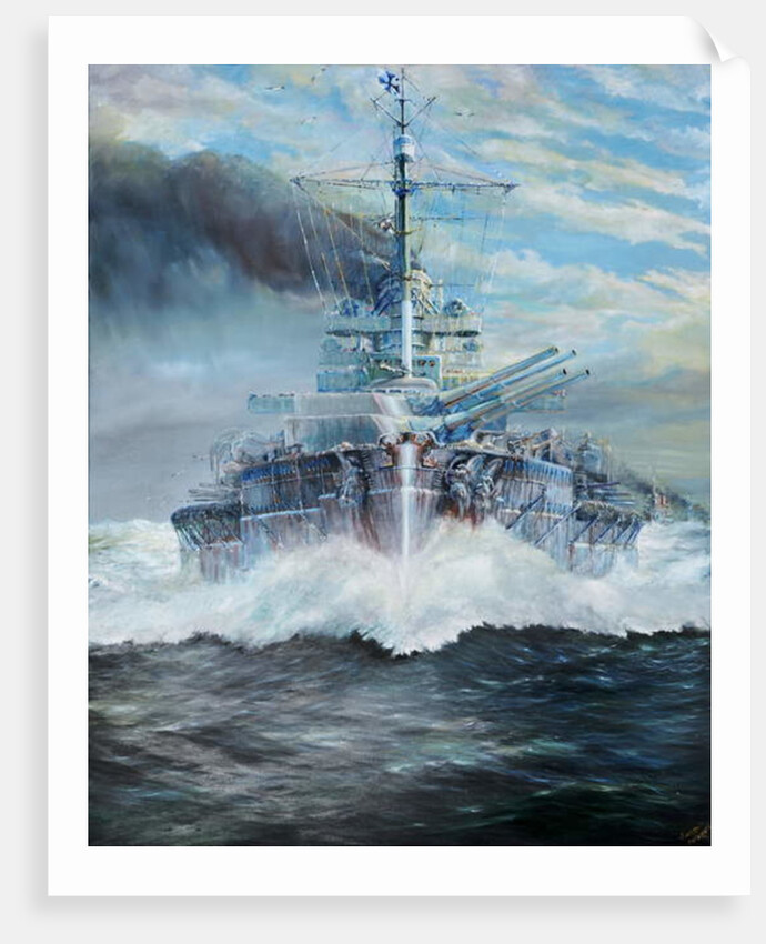 SMS Konig enters the battle of Jutland, 31st May 1916, 2018 by Vincent Alexander Booth