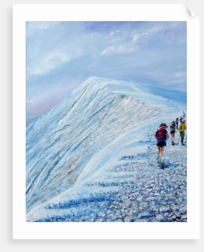 Race on Helvellyn mid winter, 2018 by Vincent Alexander Booth