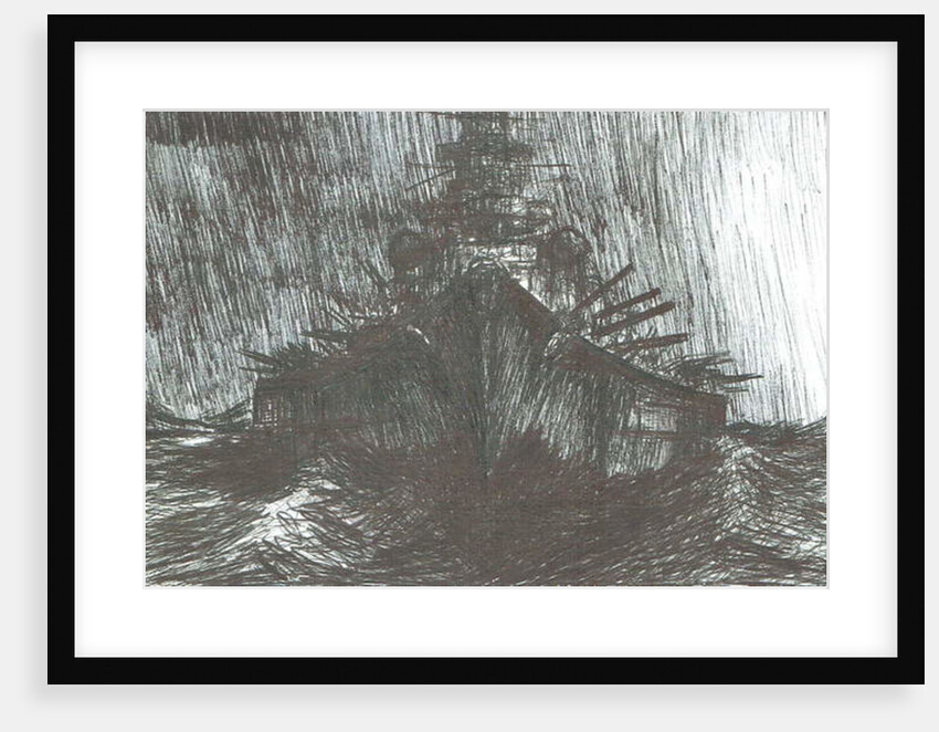 Tirpitz in heavy weather 1942, 2004 by Vincent Alexander Booth