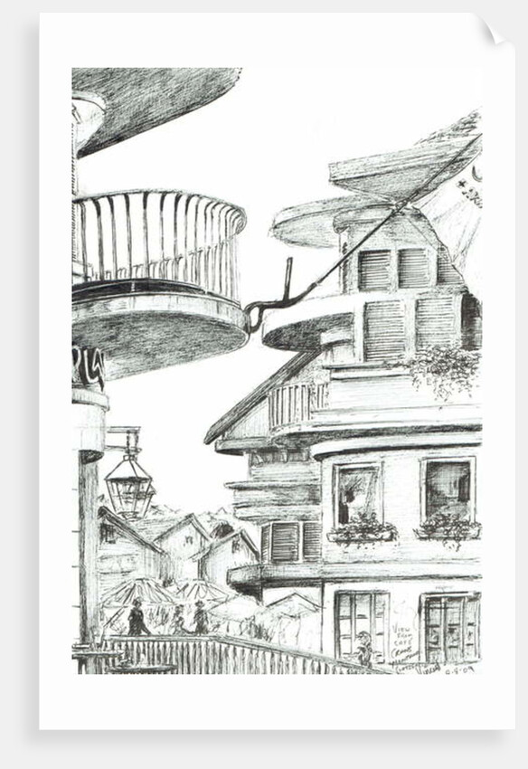 Cafe at Crans - Montana, Switzerland, 2009 by Vincent Alexander Booth