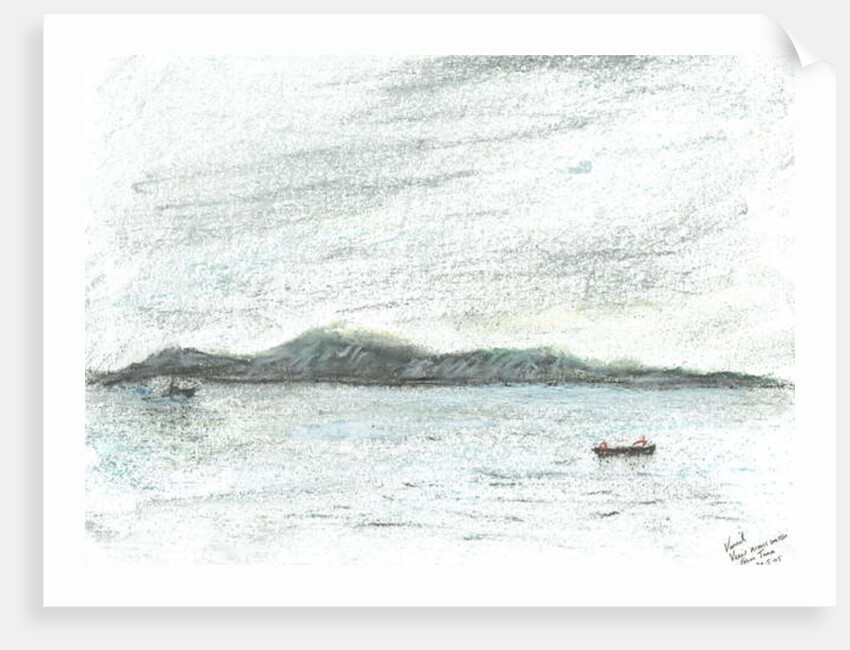 View across water from Jura, 2005 by Vincent Alexander Booth