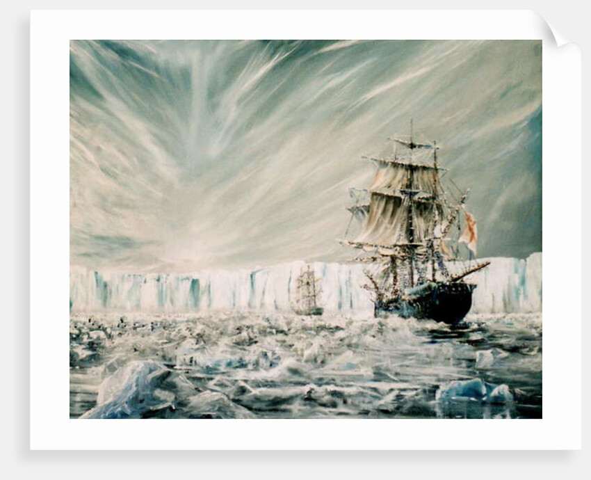 James Clark Ross discovers Antarctic Ice Shelf January 1841, 2006 by Vincent Alexander Booth