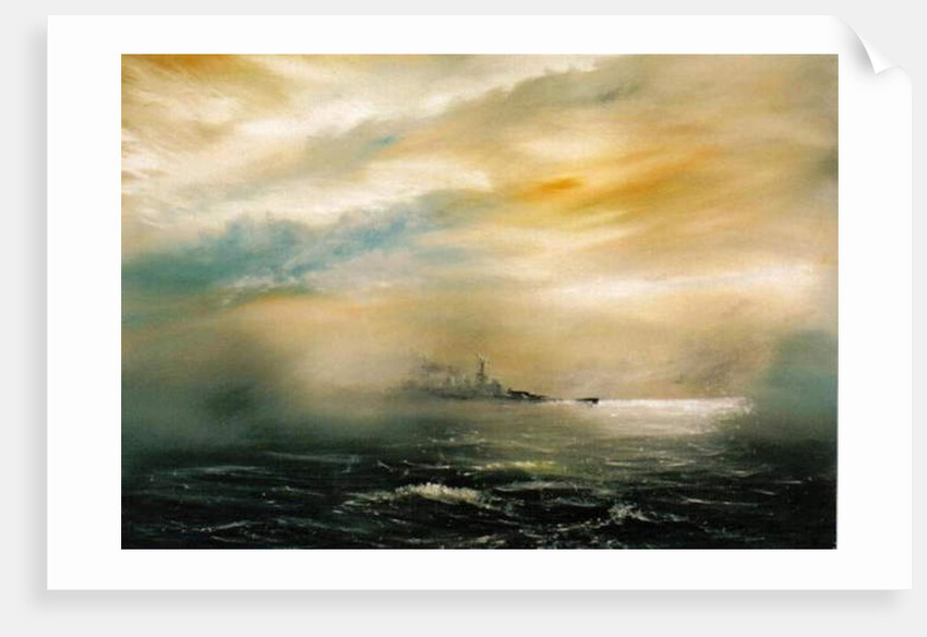 Dawn before the dawn of disaster HMS Hood 1941, 2012 by Vincent Alexander Booth