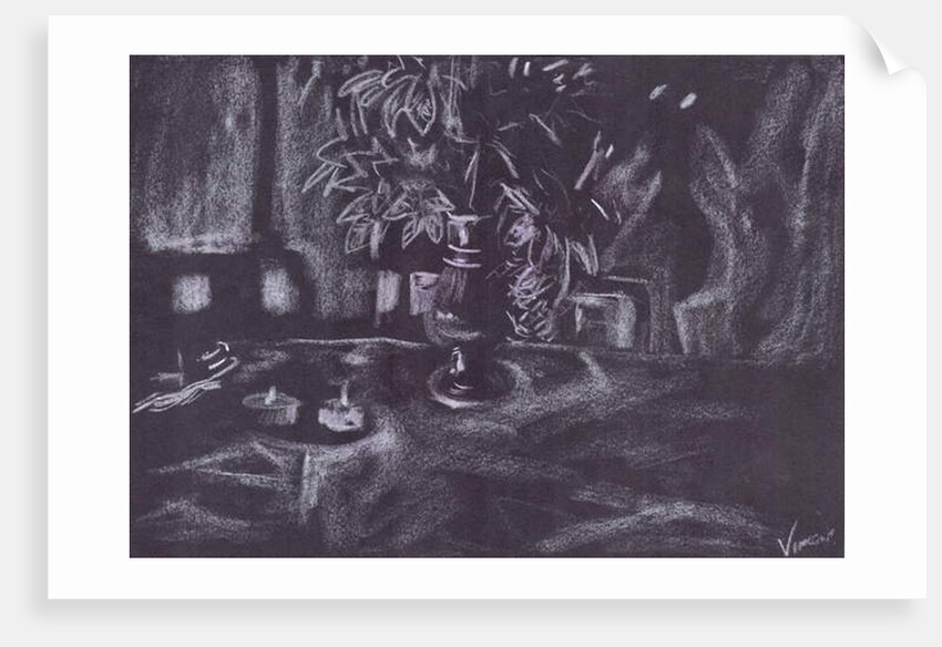 Plant in room by candlelight, 1997 by Vincent Alexander Booth