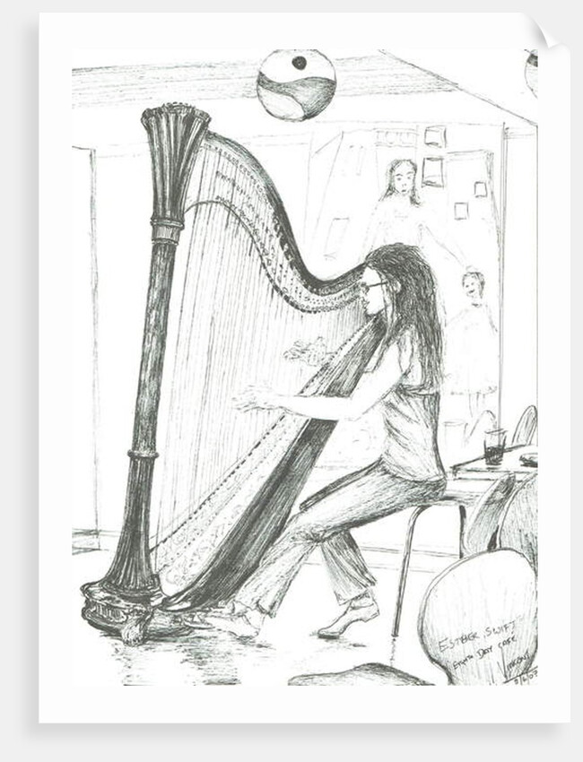 The Harpist 8th day cafe Manchester, 2007 by Vincent Alexander Booth