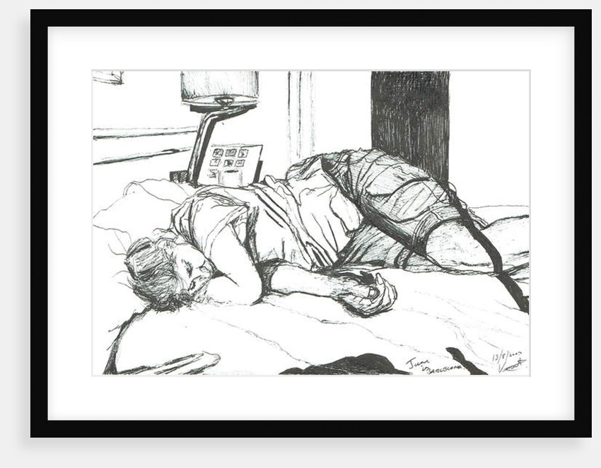 Jane asleep in Barcelona, 2002 by Vincent Alexander Booth
