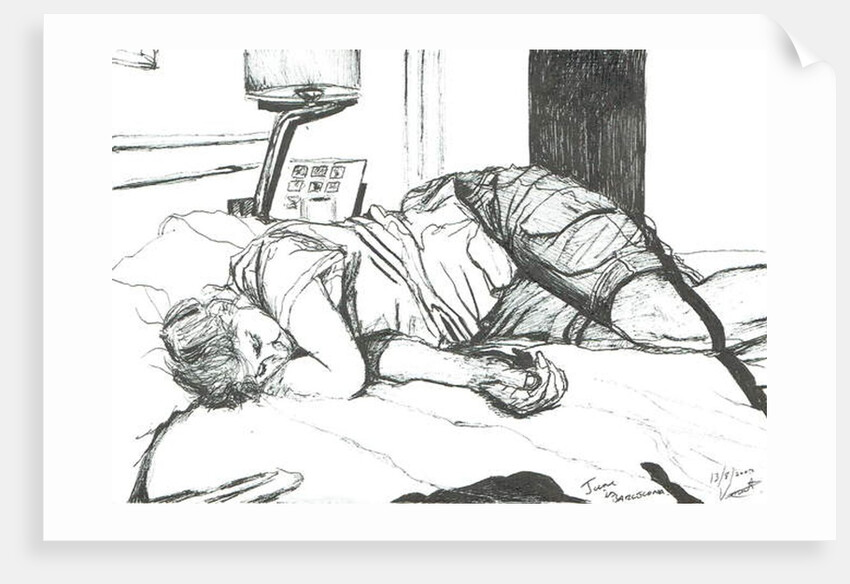 Jane asleep in Barcelona, 2002 by Vincent Alexander Booth