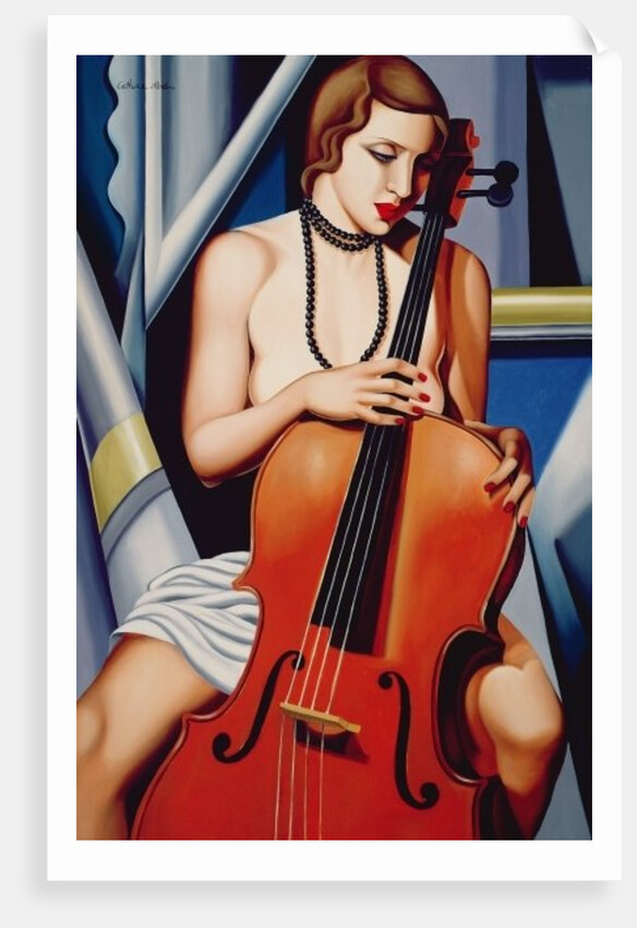 Woman with Cello, 2001 by Catherine Abel