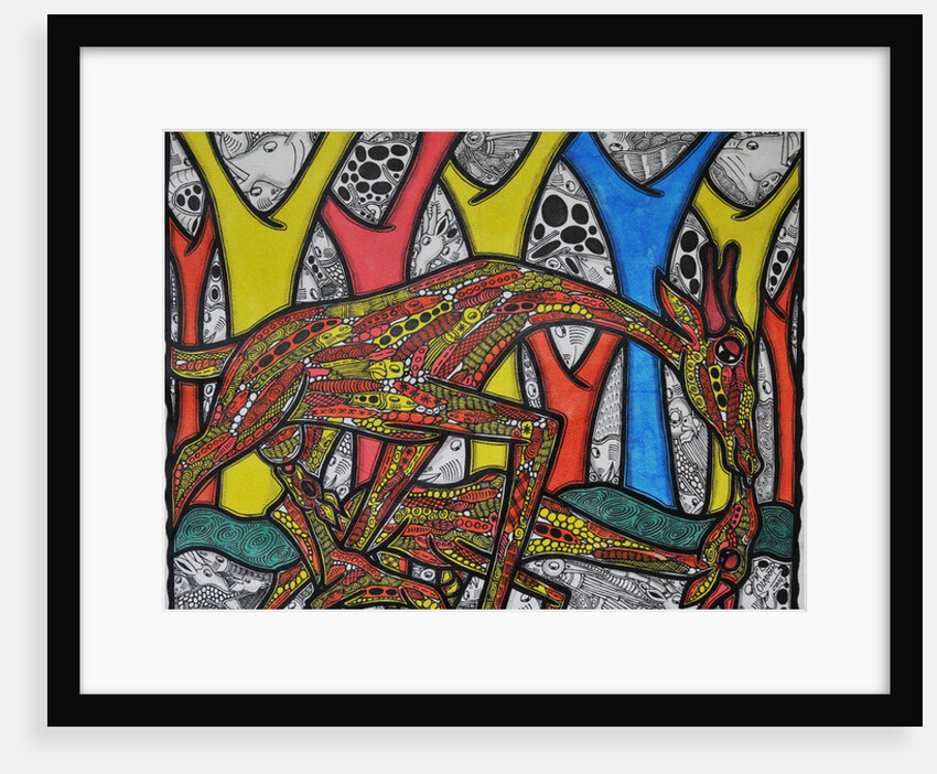 Mother Giraffe, 2014 by Muktair Oladoja