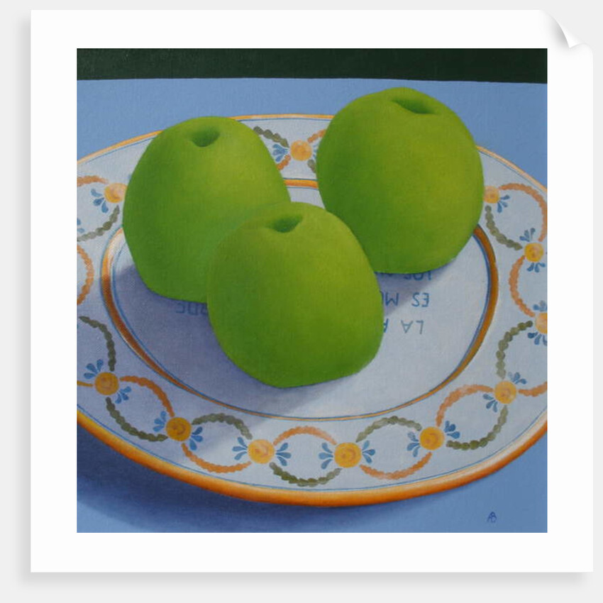 Three Green Apples, 2009 by Ann Brain