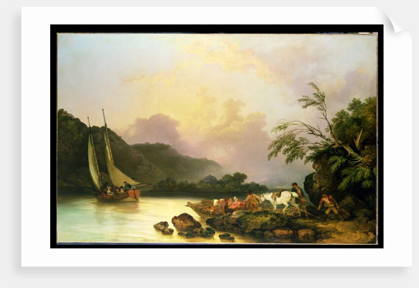 Belle Isle, Windermere, in a Calm, 1786 by Philip James de Loutherbourg