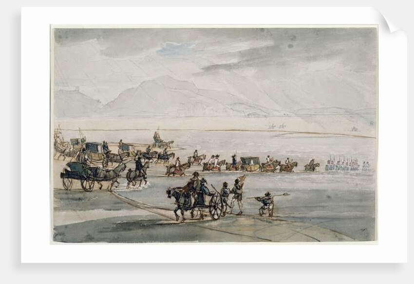 The High Sheriff of Lancashire Crossing Morecambe Sands by Thomas Sunderland