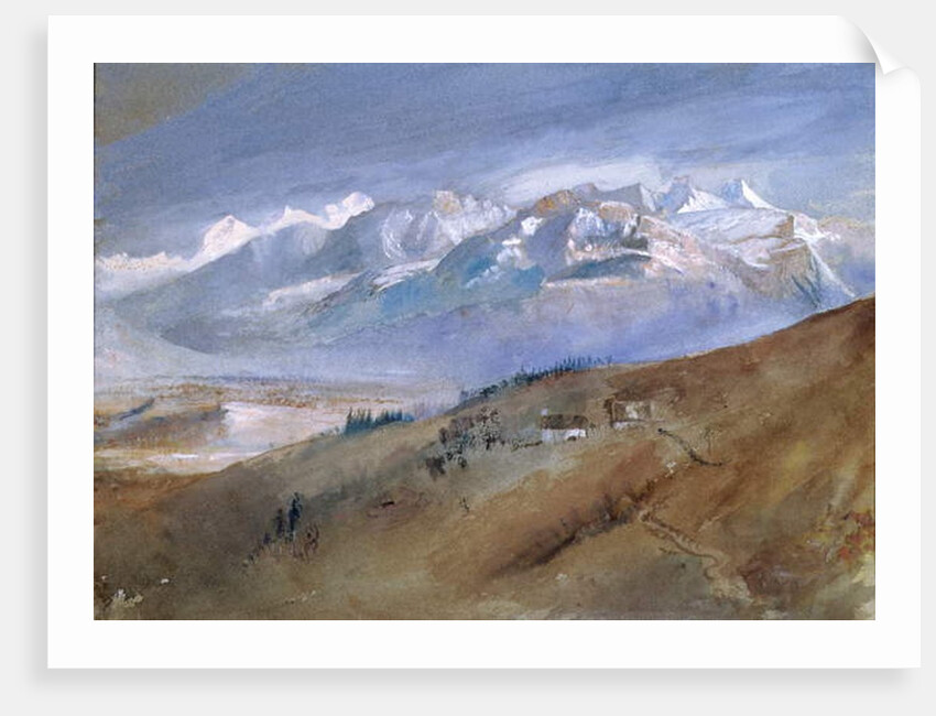 View from my window at Mornex where I stayed a year, 1862 by John Ruskin