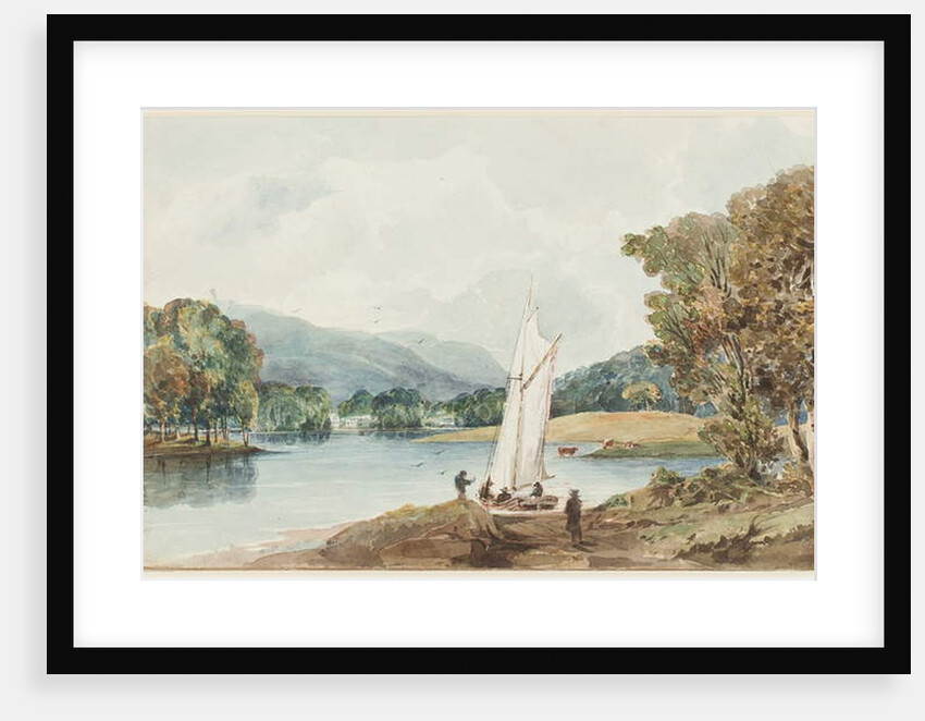 Lily of the Valley Island, Lake Windermere, Lake District, Cumbria, 1827 by John Harden