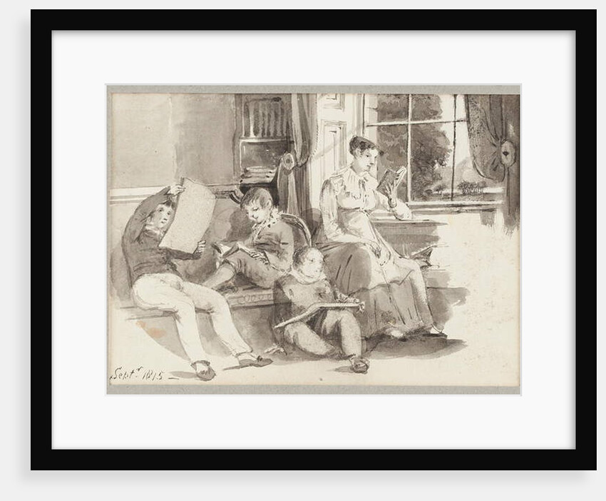 Jessy and three children, 1815 by John Harden