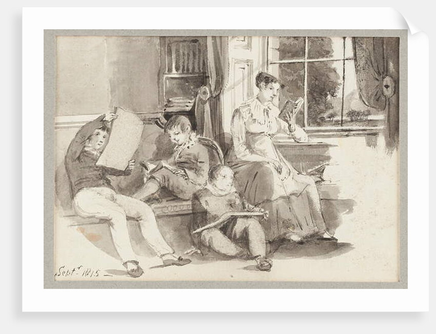 Jessy and three children, 1815 by John Harden
