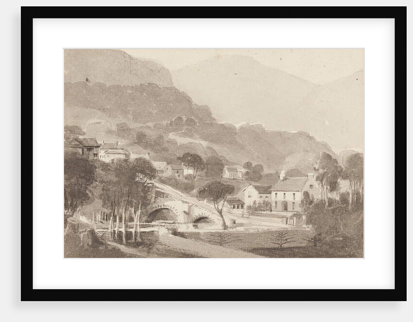 Brathay Bridge & Old Brathay, Lake District, Cumbria, 1820 by John Harden