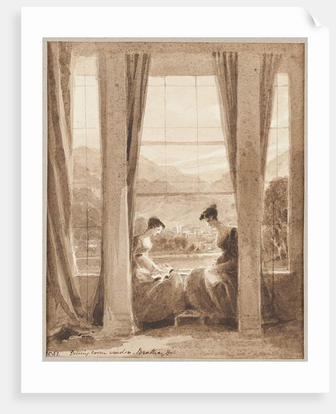 Drawing Room Windows, Brathay Hall, 1831 by John Harden