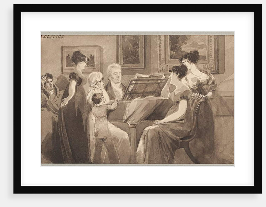 Singsong around a piano, 1806 by John Harden