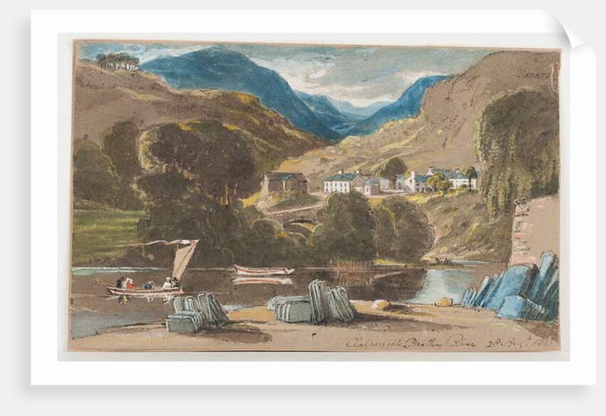 Slate wharf at Clappersgate, 1817 by John Harden