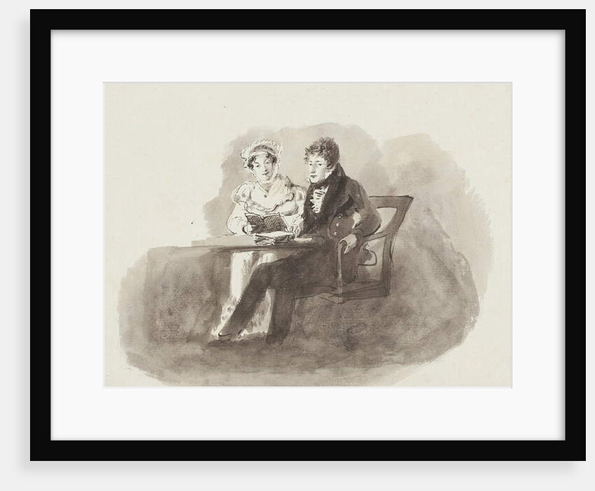 Man and woman reading by John Harden