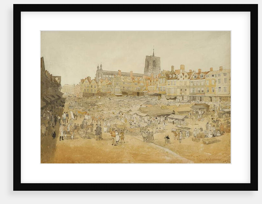 The Market Place, Norwich, taken from Mr Cooper's, 1807 by John Sell Cotman